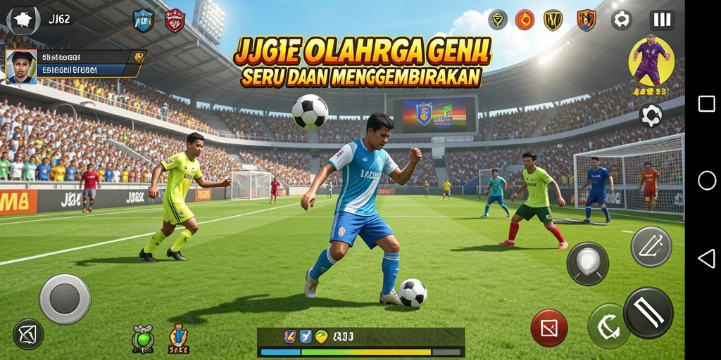 Screenshot utama JJ62 menampilkan gameplay seru olahraga.