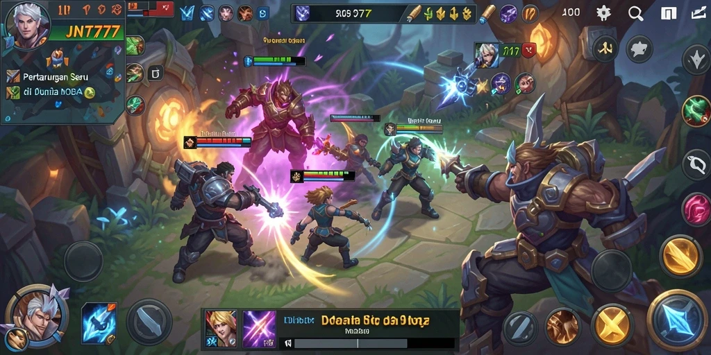 Gameplay intens dan strategi tim dalam JNT777.