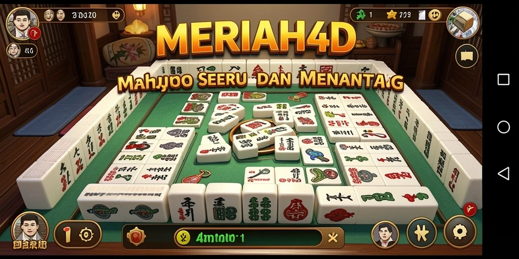 Tampilan gameplay seru di MERIAH4D dengan berbagai level Mahjong.