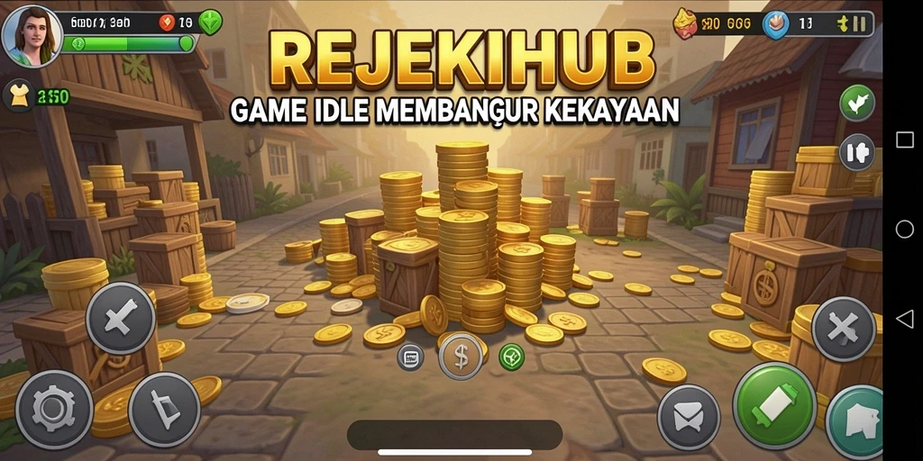 Screenshot gameplay REJEKIHUB menampilkan momen membangun kekayaan dengan strategi Idle.