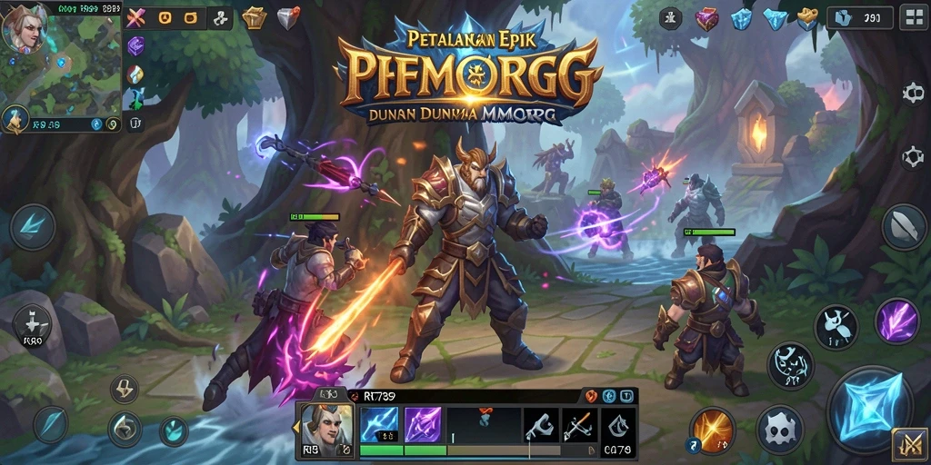 Screenshot RR789 menampilkan aksi gameplay seru di dunia MMORPG.