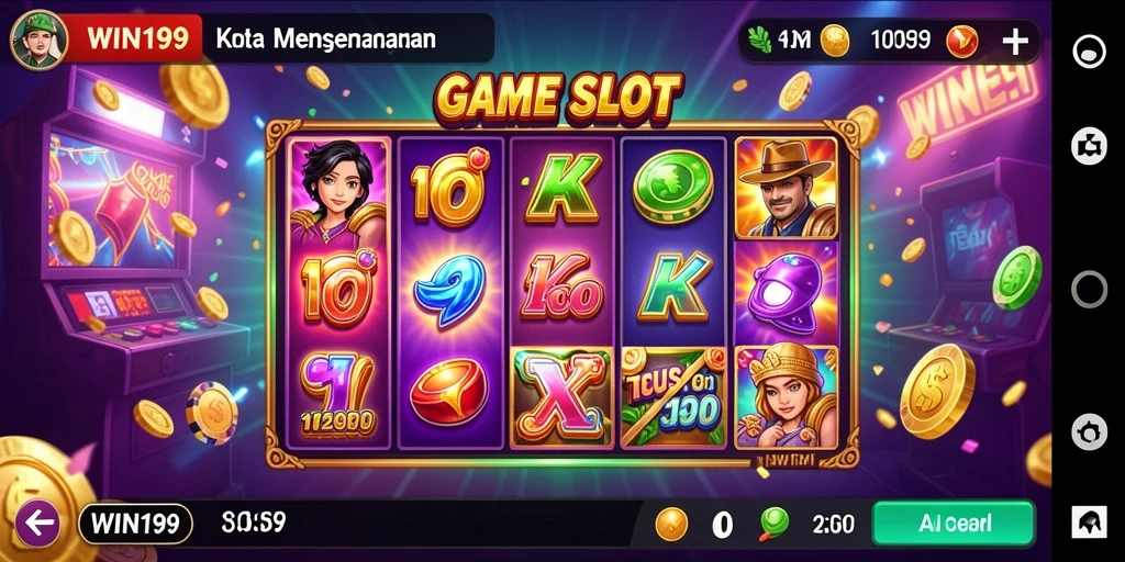 Screenshot gameplay WIN199 menunjukkan suasana Slot yang mendebarkan.